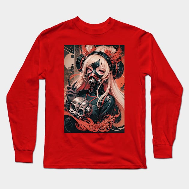 Gasmask Long Sleeve T-Shirt by CandyShop